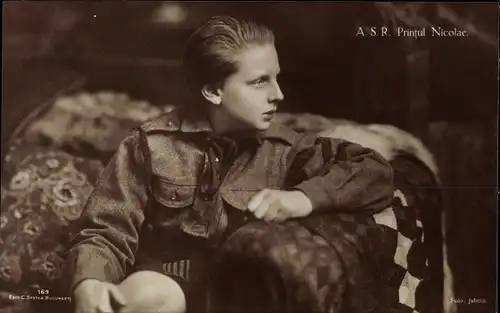 Ak A.S.R. Printul Nicolae, Prinz Nikolaus von Rumänien, Portrait