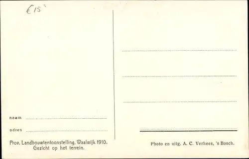 Ak Waalwijk Nordbrabant Niederlande, Prov. Landbouwtentoonstelling 1910, Taubenschlag