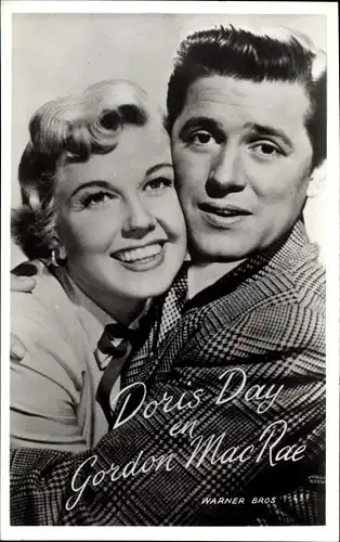 Ak Schauspielerin Doris Day und Schauspieler Gordon MacRae, Portrait