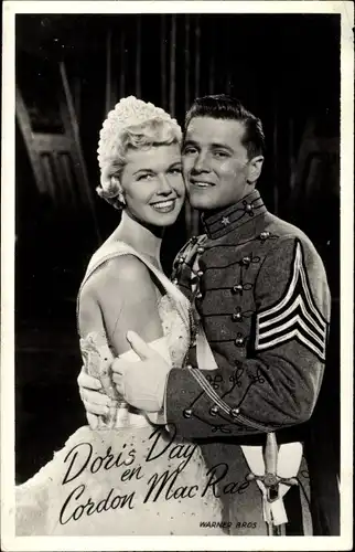 Ak Schauspielerin Doris Day und Schauspieler Gordon MacRae, Portrait