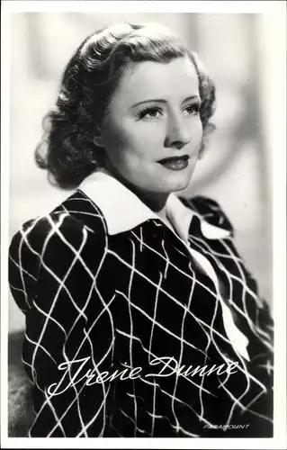 Ak Schauspielerin Irene Dunne, Portrait