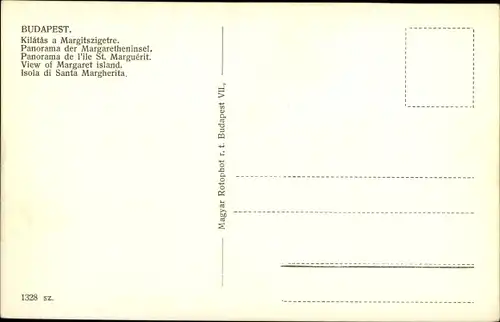 Ak Budapest Ungarn, Margaretheninsel