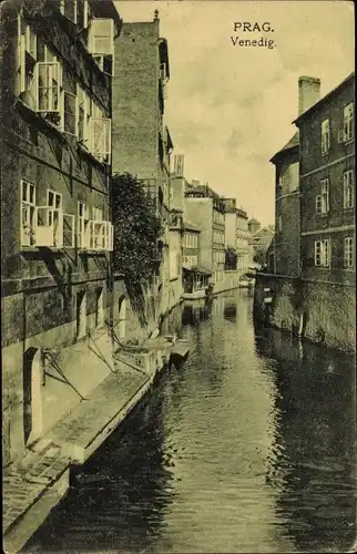 Ak Praha Prag Tschechien, Venedig, Fluss, Häuser