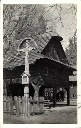 Ak Rožnov pod Radhoštěm Rosenau unter Radhost Region Zlin, Valasske museum v. prirode