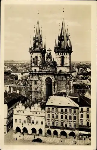 Ak Praha Prag Tschechien, Staromestska radnice s Tynskym chramem