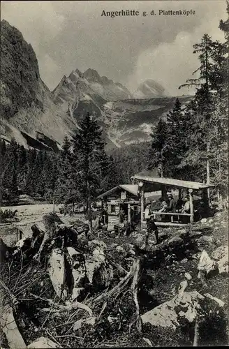 Ak Salzburg in Osterreich, Angerhütte, Plattenköpfe