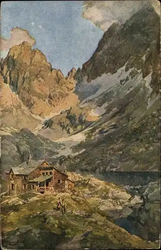 Künstler Ak Tirol in Österreich, Karlsbader Hütte