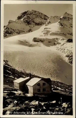 Ak Bielerhöhe Vorarlberg, Silvretta, Wiesbadener Hütte