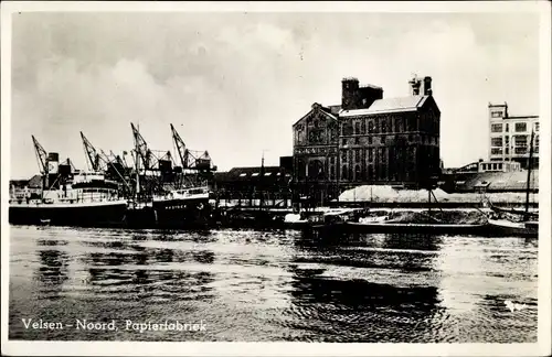 Ak Velsen Noord Nordholland Niederlande, Papierfabriek