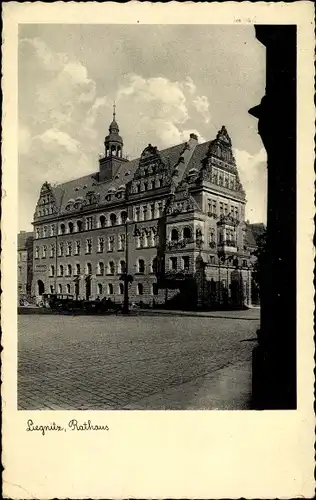 Ak Legnica Liegnitz Schlesien, Rathaus, Ratusz, Ring, Markt, Rynek