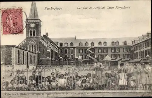 Ak Berck Plage Pas de Calais, Derriere de l'Hopital Cazin Perrochaud