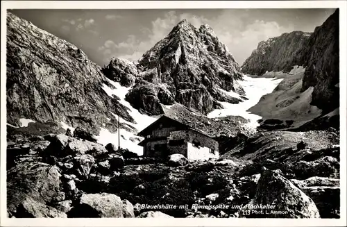 Ak Ramsau im Berchtesgadener Land Oberbayern, Blaueishütte, Hochkalter, Blaueisspitze