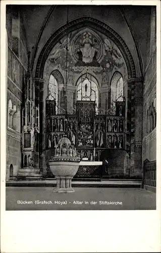 Ak Bücken in Niedersachsen, Altar, Stiftskirche