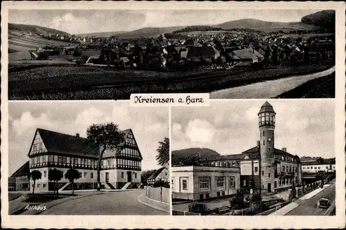 Ak Kreiensen Einbeck, Panorama, Rathaus