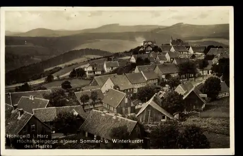 Ak Hohegeiß Braunlage im Oberharz, Teilansicht des Ortes