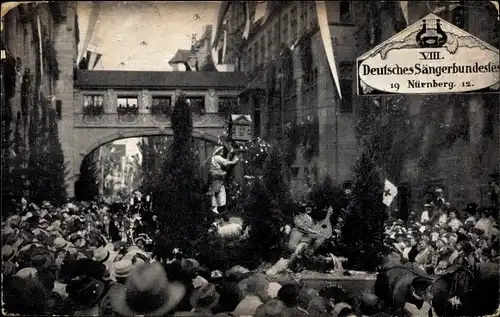 Ak Nürnberg in Mittelfranken, deutsches Sängerbundfest, 1912