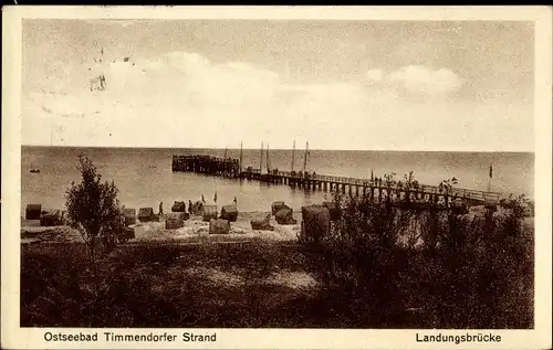 Ak Ostseebad Timmendorfer Strand, Landungsbrücke