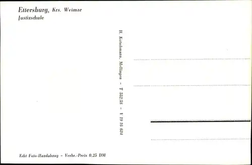 Ak Ettersburg in Thüringen, Justizschule