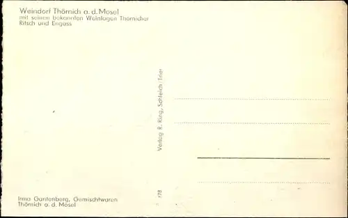 Ak Thörnich an der Mosel, Gesamtansicht