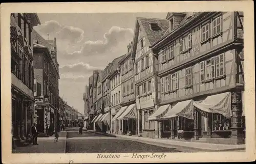 Ak Bensheim an der Bergstraße Hessen, Hauptstraße