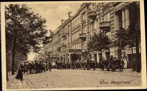 Ak Vilnius Wilna Litauen, Georgstraße, Hotel Bristol