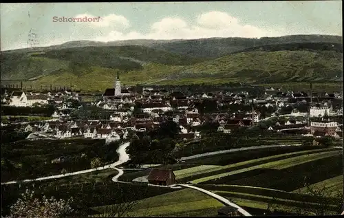 Ak Schorndorf in Württemberg, Totalansicht der Ortschaft