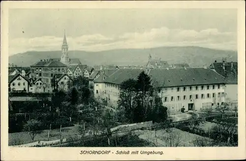 Ak Schorndorf in Württemberg, Schloss mit Umgebung