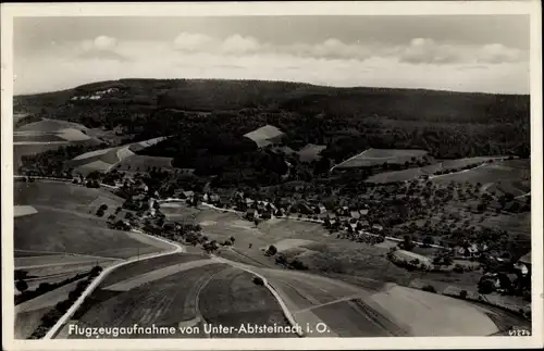 Ak Unterabtsteinach Abtsteinach an der Bergstraße Odenwald, Blick auf den Ort, Fliegeraufnahme