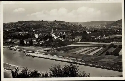 Ak Neckarelz Mosbach am Odenwald, Exerzitienhaus Maria Trost, Exerzitienkirche, Blick auf den Ort