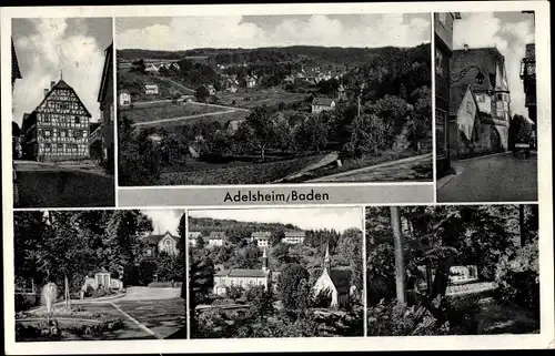 Ak Adelsheim in Baden, Ortsansichten