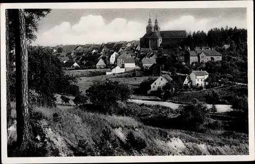 Ak Walldürn im Odenwald, Wallfahrtsort zum Heiligen Blut, Blick auf den Ort