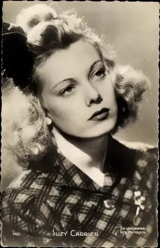 Ak Schauspielerin Suzy Carrier, Portrait