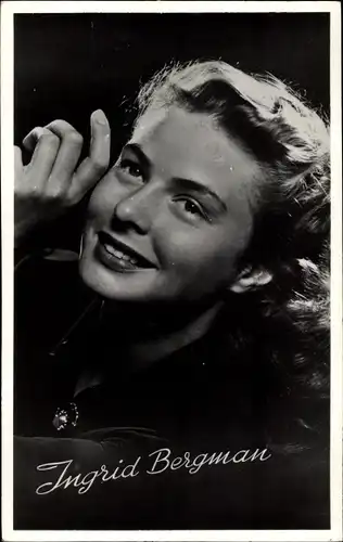 Ak Schauspielerin Ingrid Bergman, Portrait