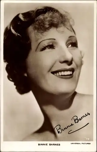 Ak Schauspielerin Binnie Barnes, Portrait