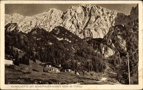 Ak Scheffau am Wilden Kaiser Tirol, Kaindlhütte