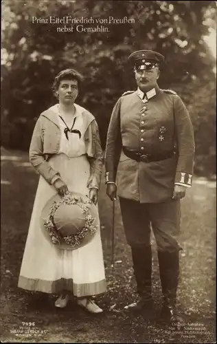 Ak Prinz Eitel Friedrich von Preußen, Sophie Charlotte von Oldenburg, Portrait