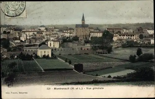 Ak Montrevault Maine et Loire, Vue generale