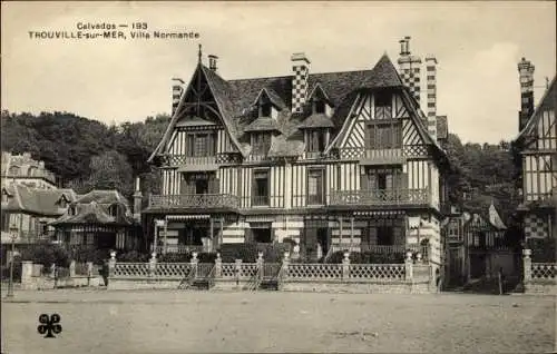 Ak Trouville sur Mer Calvados, Villa Normande