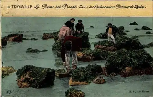 Ak Trouville Calvados, La Reine des Plages, Les Roches