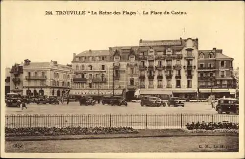 Ak Trouville Calvados, La Reine des Plages, La Place du Casino