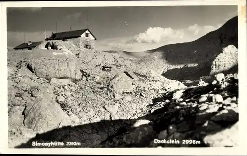 Ak Hallstatt in Oberösterreich, Simonyhütte, Dachstein