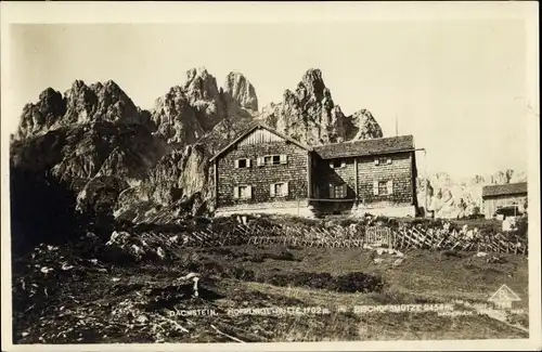 Ak Dachstein Steiermark, Berghütte, Bischofsmütze