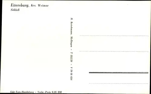 Ak Ettersburg in Thüringen, Schloss