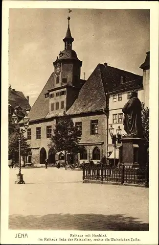 Ak Jena in Thüringen, Rathaus, Hanfried