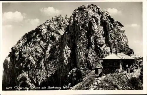 Ak Tegernsee in Oberbayern, Hütte, Buchstein