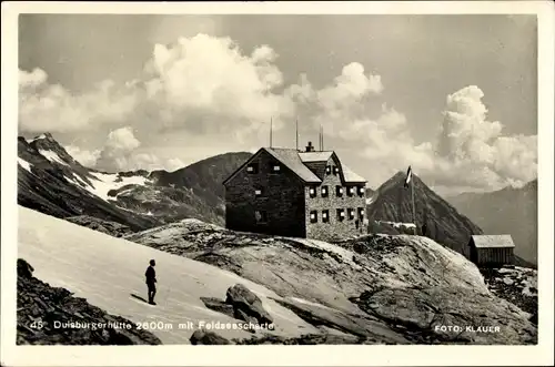 Ak Kärnten, Goldberggruppe Kärnten, Duisburger Hütte gegen Feldseescharte