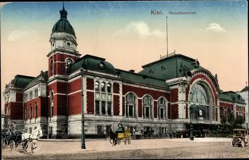 Ak Hansestadt Kiel, Hauptbahnhof, Front