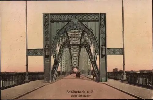 Ak Schönebeck an der Elbe, Elbbrücke