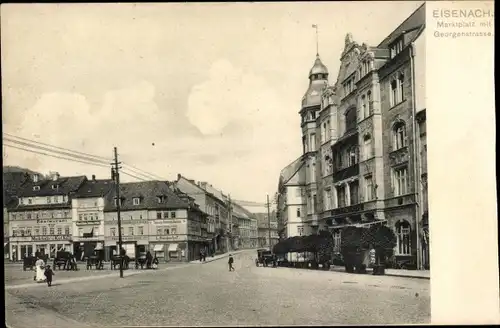 Ak Lutherstadt Eisenach in Thüringen, Marktplatz, Georgenstraße