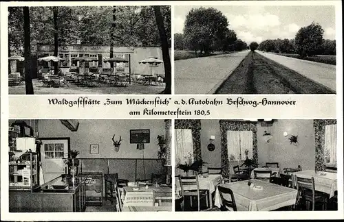 Ak Zweidorf Wendeburg Niedersachsen, Raststätte Zweidorfer Holz a. d. Autobahn